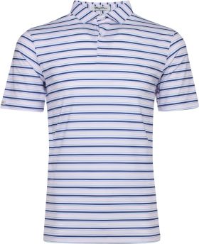 Straight Down Zuma Stripe Men's Golf Polo - Blue, Size: Small