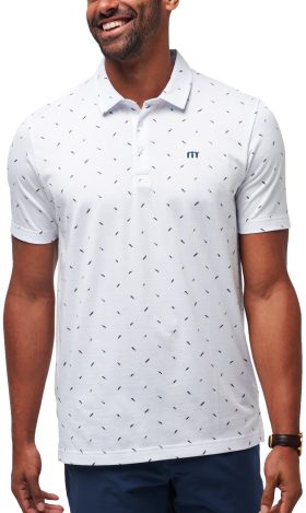 TravisMathew Sun Dip Men's Golf Polo - White, Size: Small