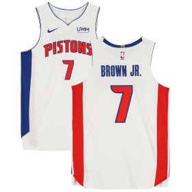 Troy Brown Jr. Detroit Pistons Player-Issued #7 White Jersey from the 2023-24 NBA Season - Size 50+4