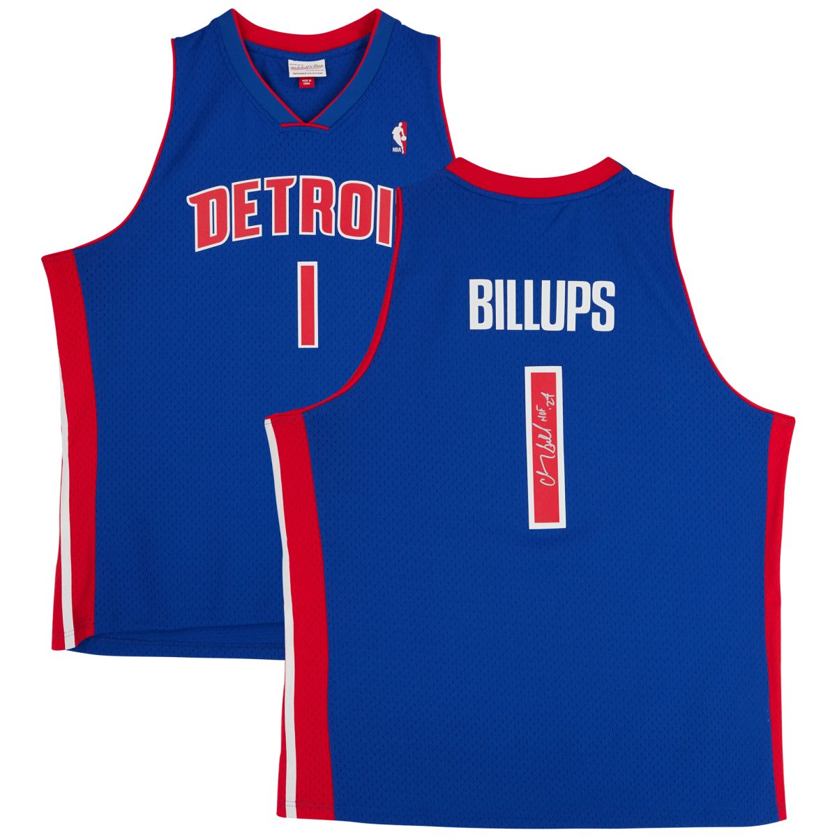 Chauncey Billups Detroit Pistons Autographed Mitchell & Ness Blue 2003-04 Swingman Jersey with "2024 HOF" Inscription