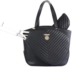 Court Couture Cassanova Quilted Chevron Tennis & Pickleball Bag (Onyx)