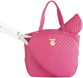 Court Couture Cassanova Quilted Chevron Tennis & Pickleball Bag (Peony)