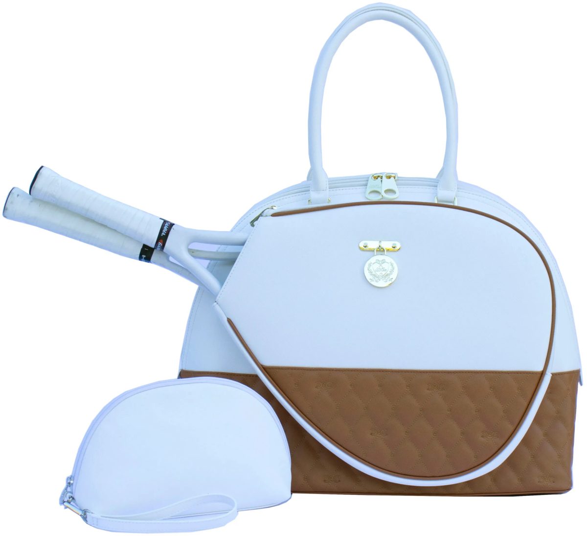 Court Couture Saint Tropez Embroidery Tennis & Pickleball Bag (Saddle)