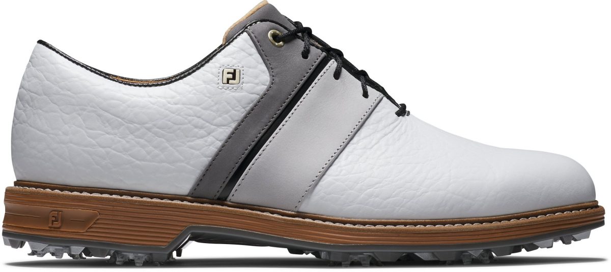 FootJoy Dryjoys Premiere Series Packard LX Golf Shoes 2024 - White/Grey - 7 - M