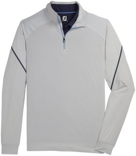 FootJoy TempoSeries Tech Midlayer Men's Golf Pullover - Grey Cliff - Grey, Size: Large