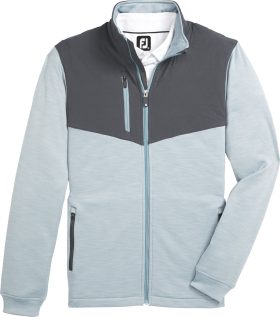 FootJoy ThermoSeries Hybrid Mid-Layer Men's Golf Jacket - Grey/Charcoal - Grey, Size: Small