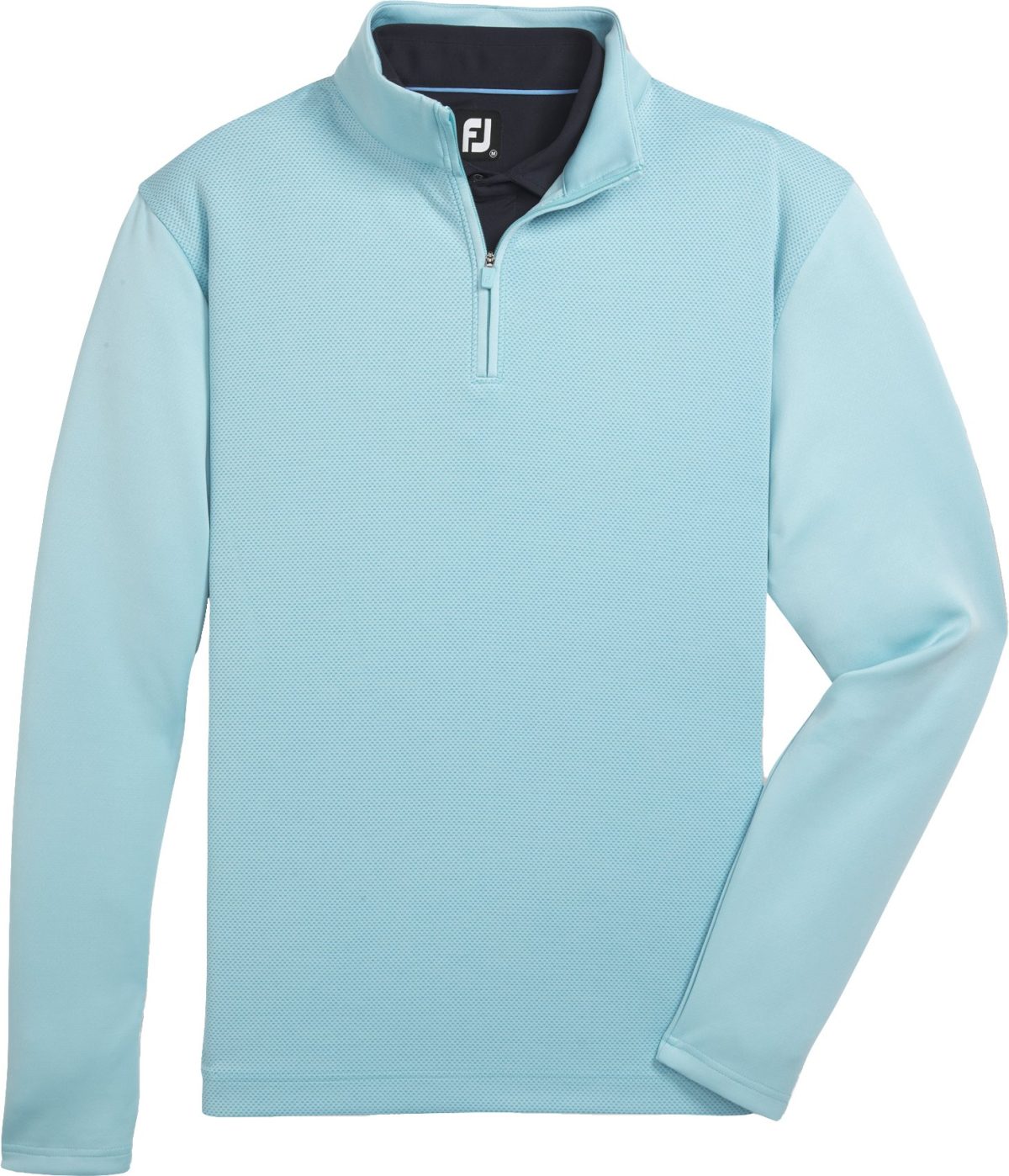 FootJoy Tonal Block Mid-Layer Men's Golf Pullover - Lake Blue - Blue, Size: Small