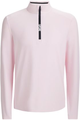 G/FORE Brushed Back Tech Quarter Zip Men's Golf Pullover - Pink, Size: Small