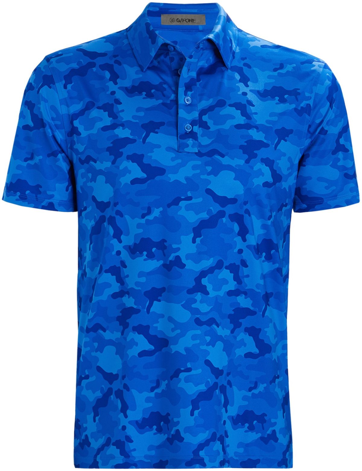 G/FORE Mapped Camo Tech Jersey Men's Golf Polo - Blue, Size: Medium