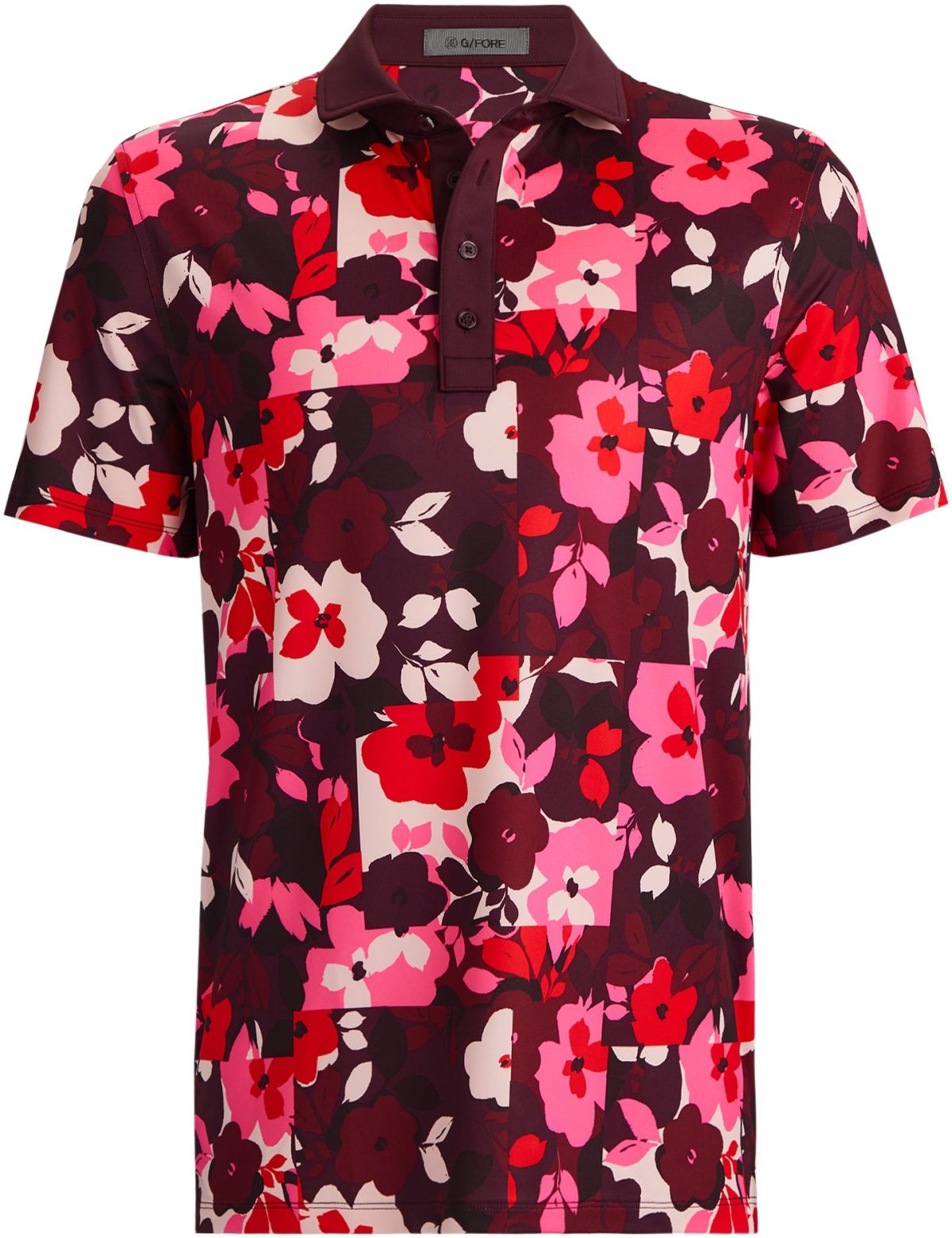 G/FORE Patchwork Floral Tech Jersey Men's Golf Polo - , Size: Small