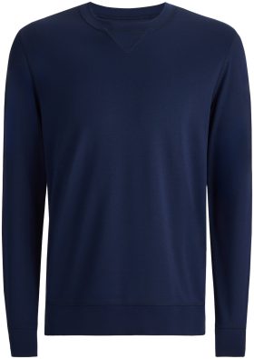 G/FORE Performance Pique Crewneck Mid Layer Men's Golf Pullover - Blue, Size: Medium