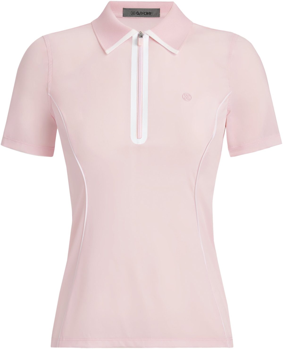 G/FORE Womens Lightweight Warp Knit Quarter Zip Golf Polo - Pink, Size: X-Small