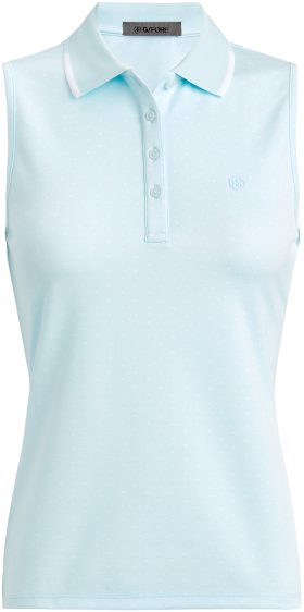 G/FORE Womens Polkadot Jacquard Sleeveless Golf Polo - Blue, Size: X-Large