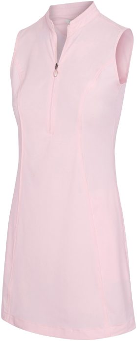 Greg Norman Womens Tech Warp-Knit Sleeveless Zip Golf Dress - Pink, Size: Small