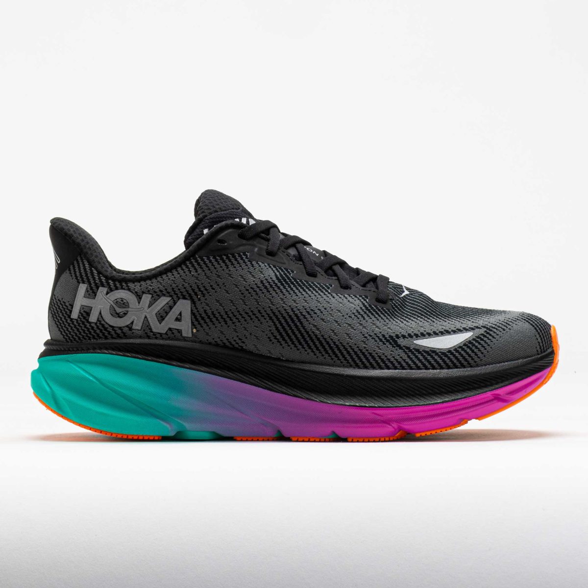 HOKA Clifton 9 GTX Men's Running Shoes Black/Electric Aqua