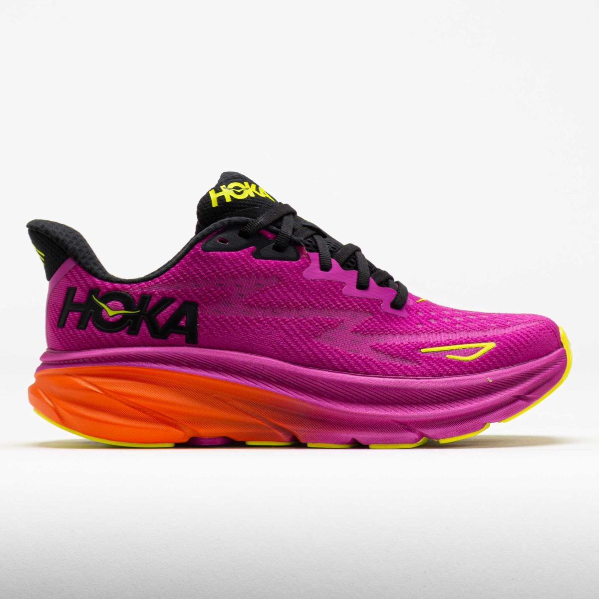 HOKA Clifton 9 Men's Running Shoes Fuchsia/Black