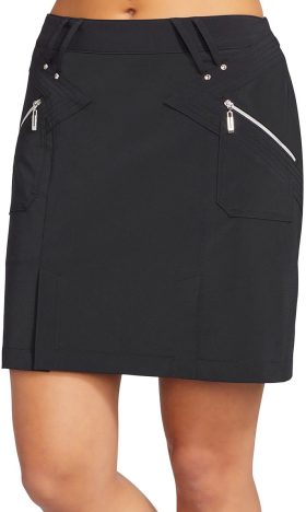 Jamie Sadock Womens Airwear 17 Inch Golf Skort - Black, Size: 2