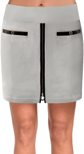 Jamie Sadock Womens Skinnylicious 16 Inch Golf Skort - Grey, Size: 2