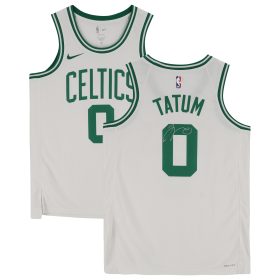 Jayson Tatum Boston Celtics Autographed Nike White 2022-23 Association Edition Swingman Jersey