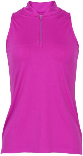 JoFit Womens Attitude Mock Sleeveless Golf Top - Purple, Size: X-Small