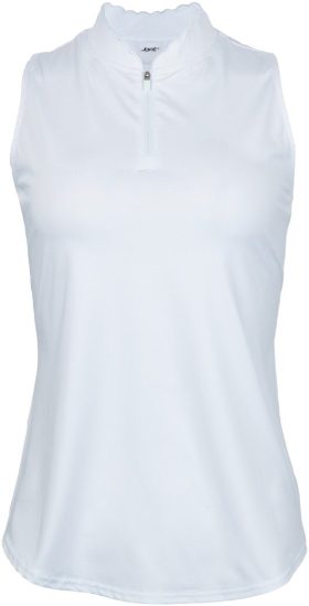 JoFit Womens Chelsea Racerback Sleeveless Golf Polo - White, Size: X-Small