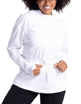 KINONA Womens Apres 18 Anorak Long Sleeve Golf Hoodie - White, Size: Small