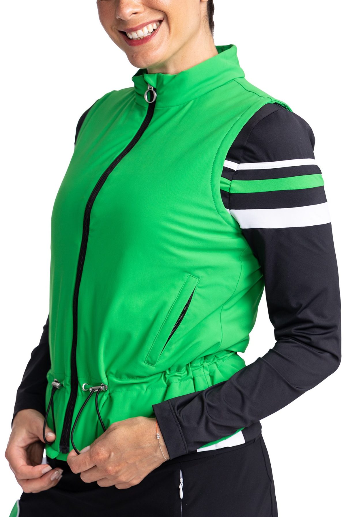 KINONA Womens Layer Slayer Golf Vest - Green, Size: X-Small