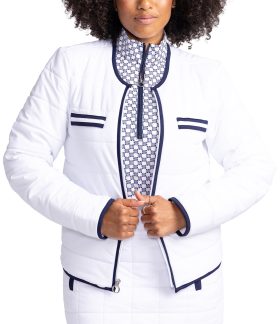 KINONA Womens Polished For Play Golf Jacket - White, Size: Small