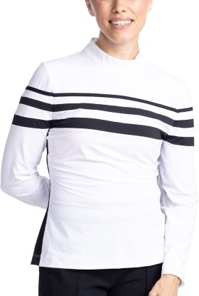 KINONA Womens Winter Rules Long Sleeve Golf Top - White, Size: Small