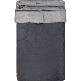 Klymit KSB Double Sleeping Bag: 30F Down Grey/Light Grey, Double