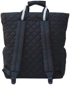 Maggie Mather Quilted Tennis Racquet Backpack (Black)