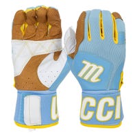 Marucci Blacksmith Men's Batting Gloves - 2025 Model in Columbia Blue/Yellow Size Large