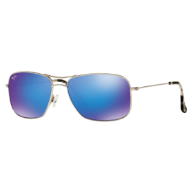 Maui Jim Wiki Wiki Polarized Sunglasses - Silver/Blue Hawaii Mirror