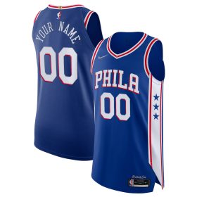 Men's Nike Royal Philadelphia 76ers 2021/22 Diamond Authentic Custom Jersey - Icon Edition