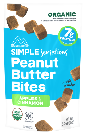 Mountain House Simple Sensations Organic Apples and Cinnamon Peanut Butter Bites