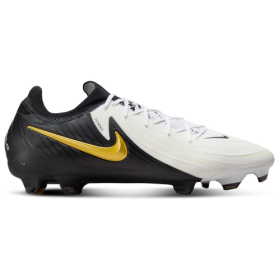 Nike Mens Nike Phantom GX II Pro FG - Mens Soccer Shoes White/Black/Metallic Gold Coin Size 11.0