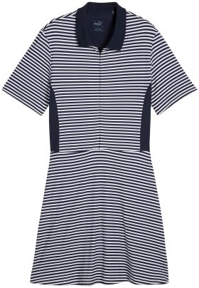 PUMA Womens Kassidy Stripe Golf Dress - Blue, Size: Medium