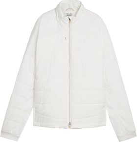 PUMA Womens Kyley Quilted Golf Jacket - White, Size: Small