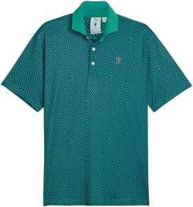 PUMA x PTC Resort Men's Golf Polo - Green, Size: Medium