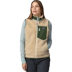 Patagonia Classic Retro-X Fleece Vest - Women's Dark Natural/Torrey Pine Green, XS