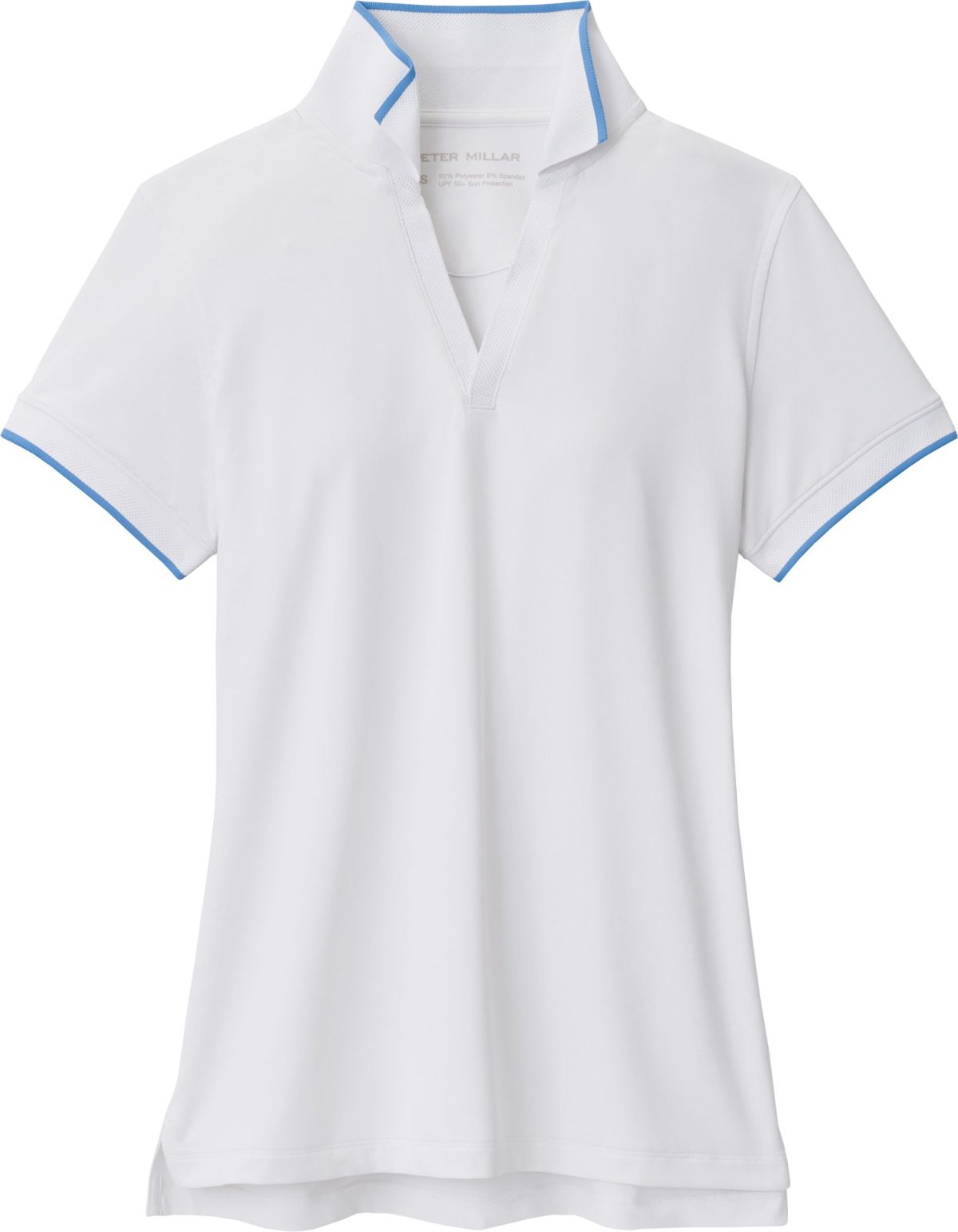 Peter Millar Womens Betty Drop V Golf Polo - White, Size: Large