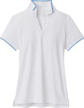 Peter Millar Womens Betty Drop V Golf Polo - White, Size: Large