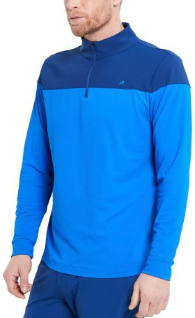 REDVANLY Varet Men's Golf Pullover - Blue, Size: Small