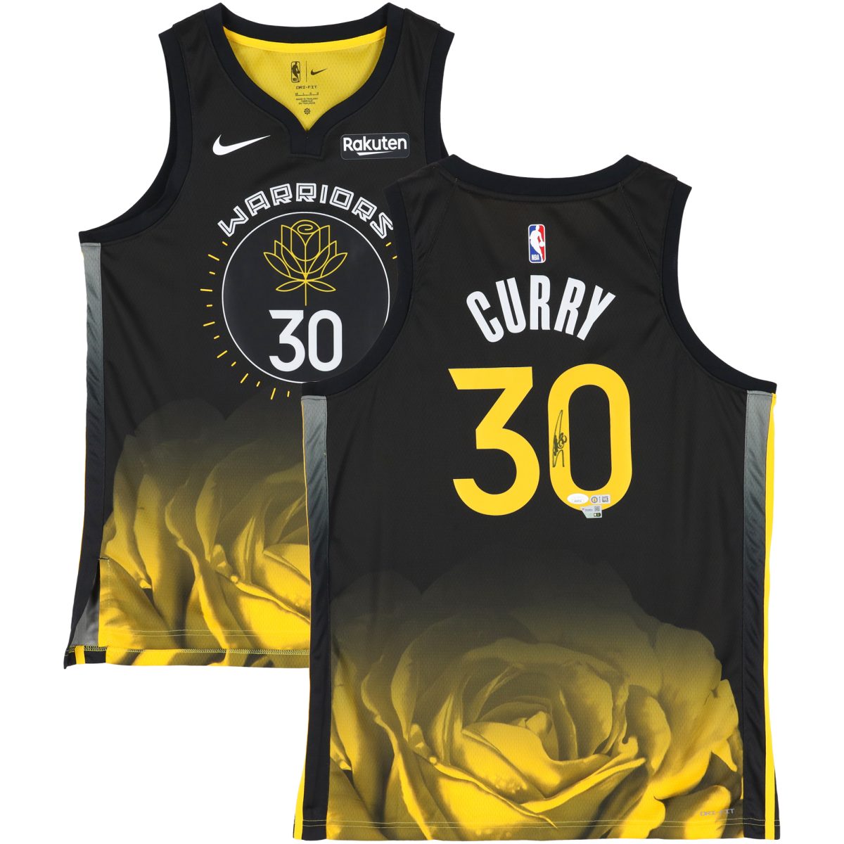 Stephen Curry Golden State Warriors Autographed Black Nike 2022-23 Icon Edition Swingman Jersey - JSA