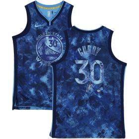 Stephen Curry Golden State Warriors Autographed Royal Nike 2023-24 Select Series Swingman Jersey - BAS