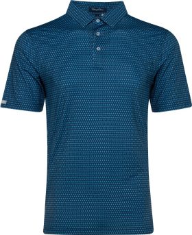 Straight Down Oasis Men's Golf Polo - Blue, Size: Small