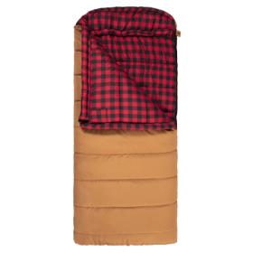 TETON Sports Deer Hunter -35°F Canvas Sleeping Bag - Left Zipper - Brown/Buffalo Plaid