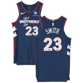 Terquavion Smith Philadelphia 76ers Game-Used #23 Navy Nike City Edition Jersey vs. Detroit Pistons on April 9, 2024 - Size 46+4