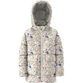 The North Face North Down Fleece-Lined Parka - Toddlers' White Dune Woodcut Trail Map Print, 2T