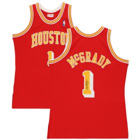 Tracy McGrady Houston Rockets Autographed Red Mitchell & Ness Authentic Jersey